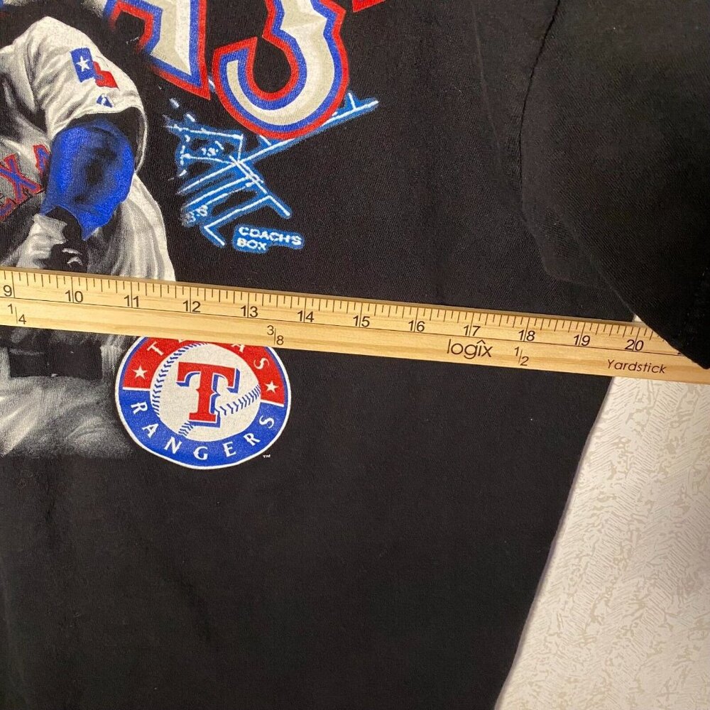 Texas Rangers MLB Genuine Merchandise Black Logo‎ T-shirt Size Large - Picture 5 of 7